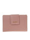 Small Leather Women's Wallet with RFID Pink