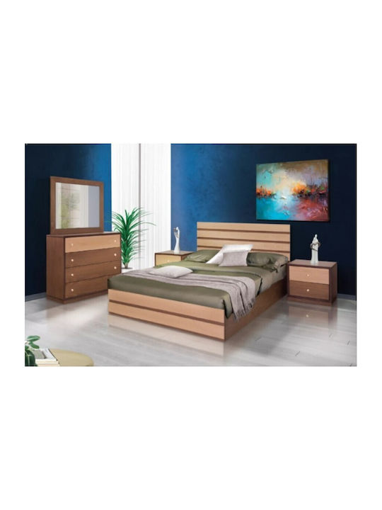 Schlafzimmermöbel-Set Eiche 140x190cm 5 Stück