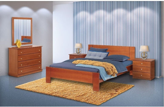 Schlafzimmermöbel-Set Eiche 110x190cm 5 Stück