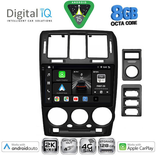 Digital IQ Ηχοσύστημα Αυτοκινήτου για Hyundai Getz 2002-2011 (Bluetooth/USB/WiFi/GPS/Apple-Carplay/Android-Auto) με Οθόνη Αφής 9"