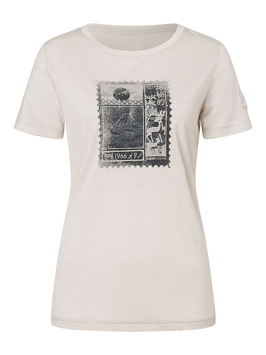 Women's T-shirt Hiking Fast Drying Ecru
