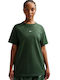 Damen Oversized T-Shirt Green/white