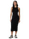 Summer Midi Knitted Dress Black