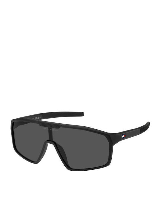 Tommy Hilfiger Unisex Γυαλιά Ηλίου με Μαύρο Κοκκάλινο Σκελετό και Μαύρο Φακό TH2357/S 003/99