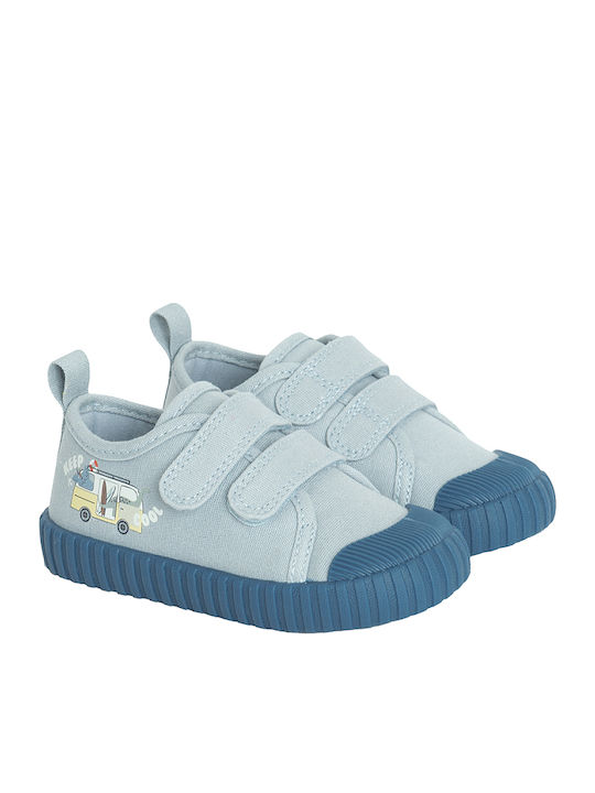 Kids Sneakers with Hoop & Loop Closure Blue CAL1S26 CB908