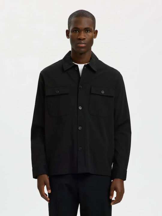 Long Sleeve Overshirt Black