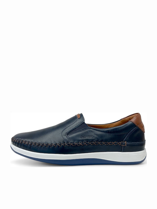 Men's Leather Moccasins Blue