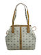Fabric Women's Drawstring Bag Beige 36-171034-2X