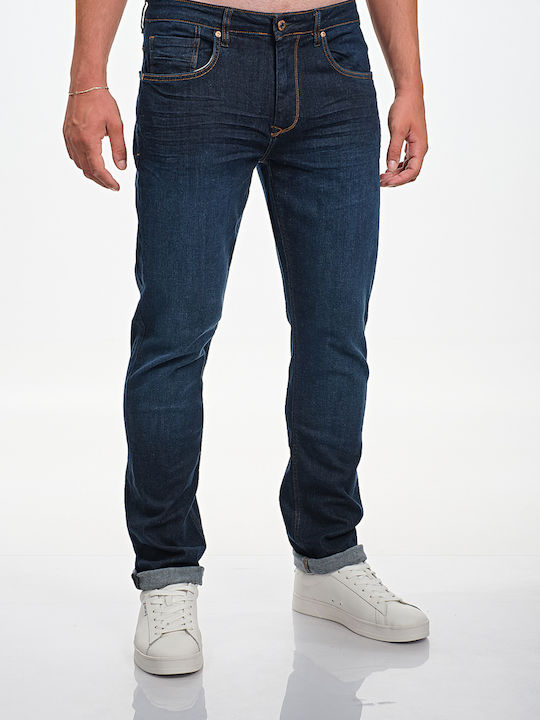 Men's Jeans Pants with Relaxed Fit Dark Blue