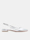 Γυναικείες Μπαλαρίνες Slingback σε Ασημί Χρώμα