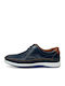 Leder Herren Freizeitschuhe Blau