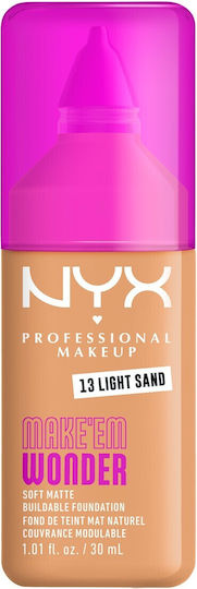 NYX Professional Makeup Make'Em Wonder Лилаво Фон дьо тен 13 Светъл Пясък 30мл