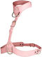 Vixen Rosa Weibliches Brusthalsband Leder- und Latex-Outfit