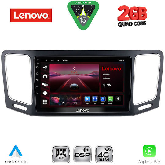 Lenovo Автомобилна Аудио Система (Блутут/USB/WiFi/GPS/Apple-Carplay/Android-Auto) с Тъчскрийн 9"