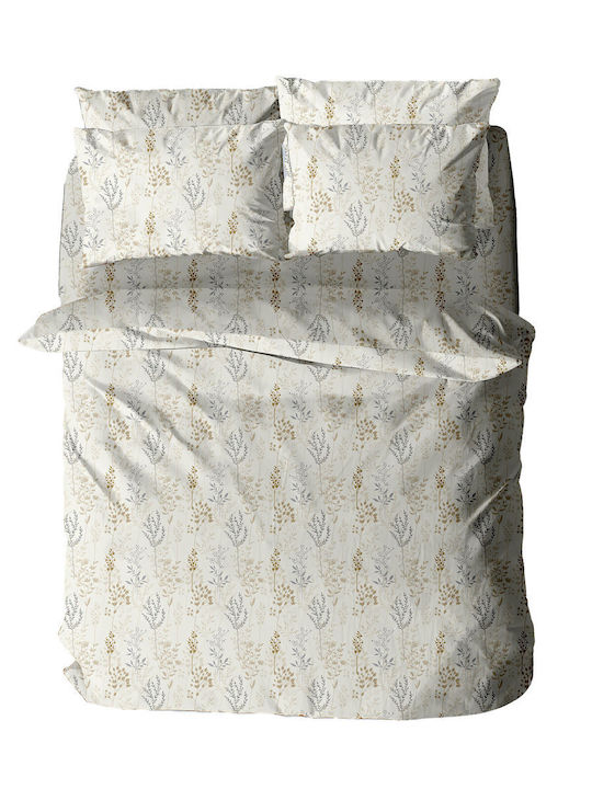 Sunshine Menta 152 Double Bed Sheets Set with R...