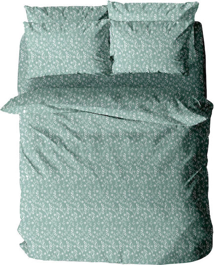 Sunshine Menta 152 Подредба Единично 3 Бройки 100x200+30см с Еластична Лента 420 Тюркоазен