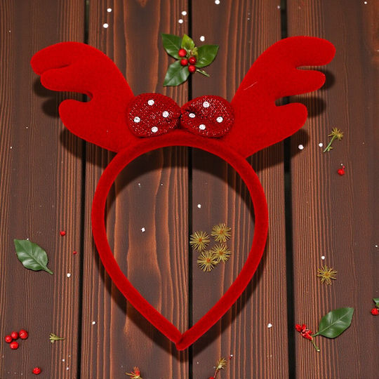 Christmas Headband Red Reindeer Antlers 1epx3168