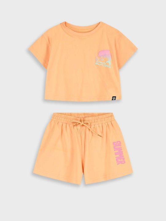 Energiers Kids' Set with Shorts Summer 2pcs Orange