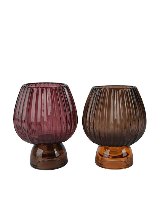 Beauty Home Candle Holder Glass in Pink Color 1...