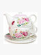 La Belle Maison Tea Set with Mug Made of Pink Porcelain 400ml 3 Pieces D2014-1