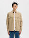 Μακρυμάνικo Overshirt Μουσταρδί
