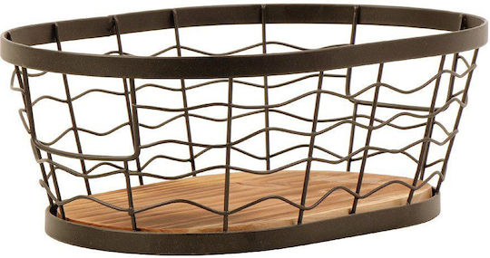Espiel Metallic Fruit Bowl Brown 30x21x11cm