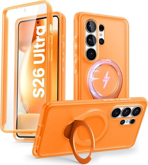 Supcase Cosmo Mag 360 Full Cover Πλαστικό / Tempered Glass Πορτοκαλί (Galaxy S26 Ultra)