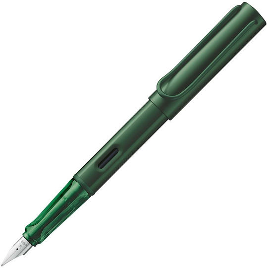 Lamy Stilou Extra Fine Verde Din Aluminiu Cu Cerneală Roșie