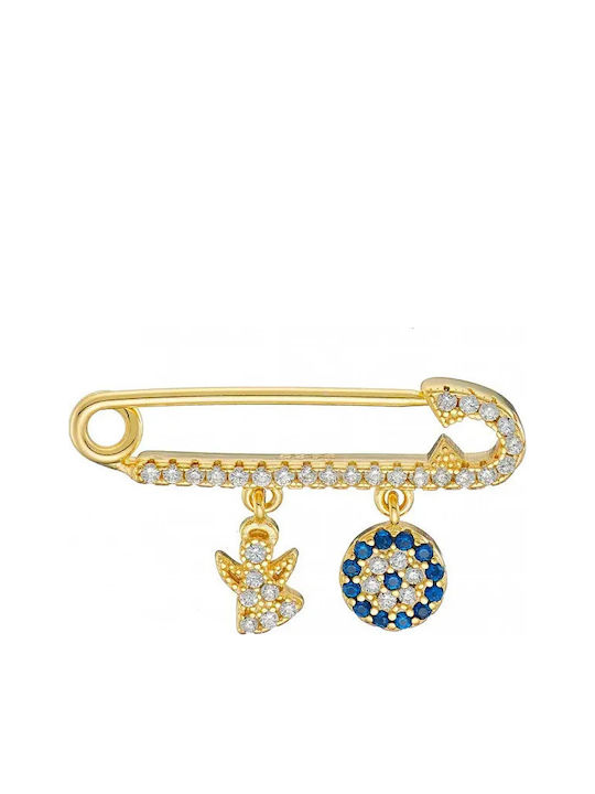 Oxzen Child Safety Pin made of Gold Plated Silver