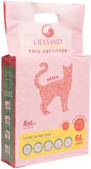 Olysand Cat Litter Tofu with Scent Peach 2.5kg / 6lt