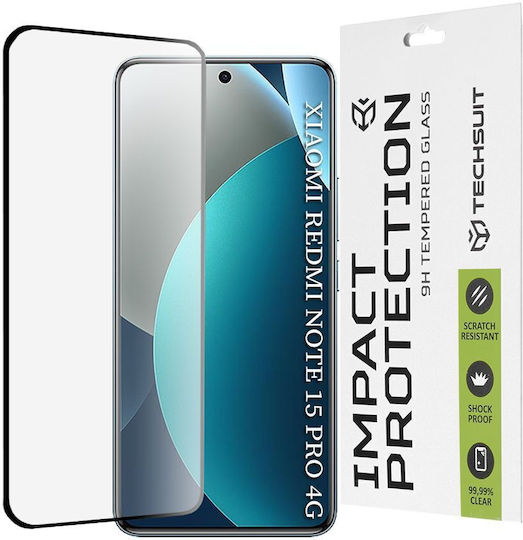 Techsuit 3D 0.33mm Full Glue Full Face Tempered Glass Black (Redmi Note 15 Pro 4G)