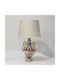 Ceramică Lampă de masă cu Abajur Alb și Bază