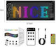 Flexible LED Sign RGB Bluetooth Animated Images Text via App 37.5x9cm LED Matrix Panel