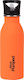 Kinder Trinkflasche Rostfreier Stahl mit Stroh Orange 500ml