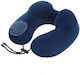 Inflatable Travel Pillow with Carrying Case Blue