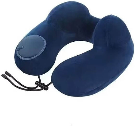 Inflatable Travel Pillow with Carrying Case Blue