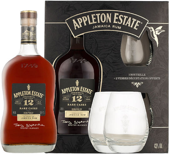 Appleton Estate 12y.o Rare Cask Rum 700ml +2 Glasses