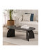 Οβάλ Κεντρικό Τραπεζάκι Melina από Μασίφ Ξύλο Wood Black Μ120xΠ60xΥ40εκ.