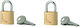 Set 2 Padlocks Type1 20 Mm 4 Common Keys Thirard 00961024