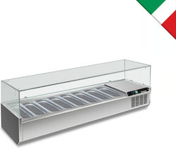 Kühlvitrine Tischplatte Konservierung 8 Gn 1/3 Klimaitalia Rwx 1802