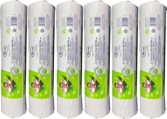 6x Disposable Paper Bed Sheet Roll Roial 60cmx50m 2 Layers
