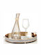 Best Man Set Made of Silver Crystal 3 Pieces