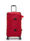 Kipling Spontaneous Μεσαία Βαλίτσα Ταξιδίου Ruby Red με 4 Ρόδες Ύψους 66εκ.