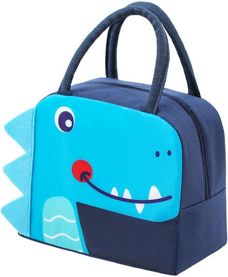 Amber School Insulated Kids' Lunch Handbag 5.5 Litre Blue Dinosaurs 19x14x23cm