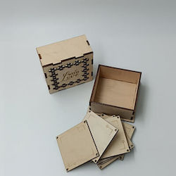 Wooden Memory Box Container & Square Photo Frames Toxylo