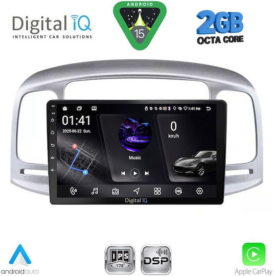 Digital IQ Car Audio System for Hyundai Accent 2005-2012 Bluetooth USB Wi-Fi GPS Apple CarPlay with 9 Inch Touch Screen DIGITAL IQ RSF 4249 CPA