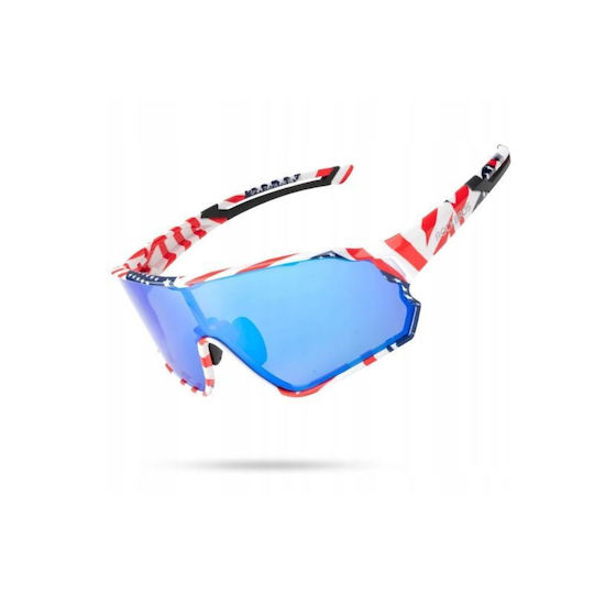 Rockbros Ochelari de ciclism cu Montură Roșu și Lentile Polarizat
