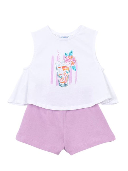 Mayoral Kids Set with Shorts Lilac 2 Pieces