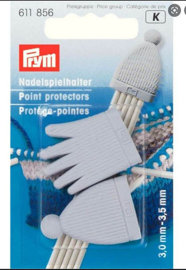 Prym Protecție pentru ace de 3 și 3,5 mm cu design capac și mănușă Ace de tricotat
