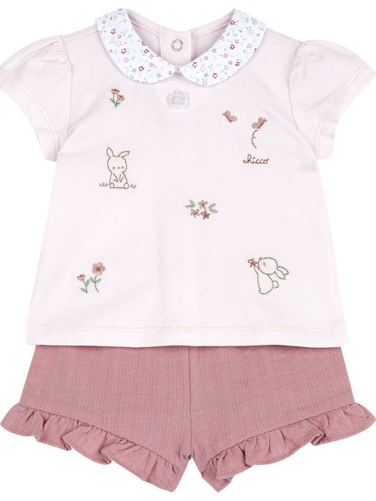 Kids' Set with Shorts Summer 2pcs Pink